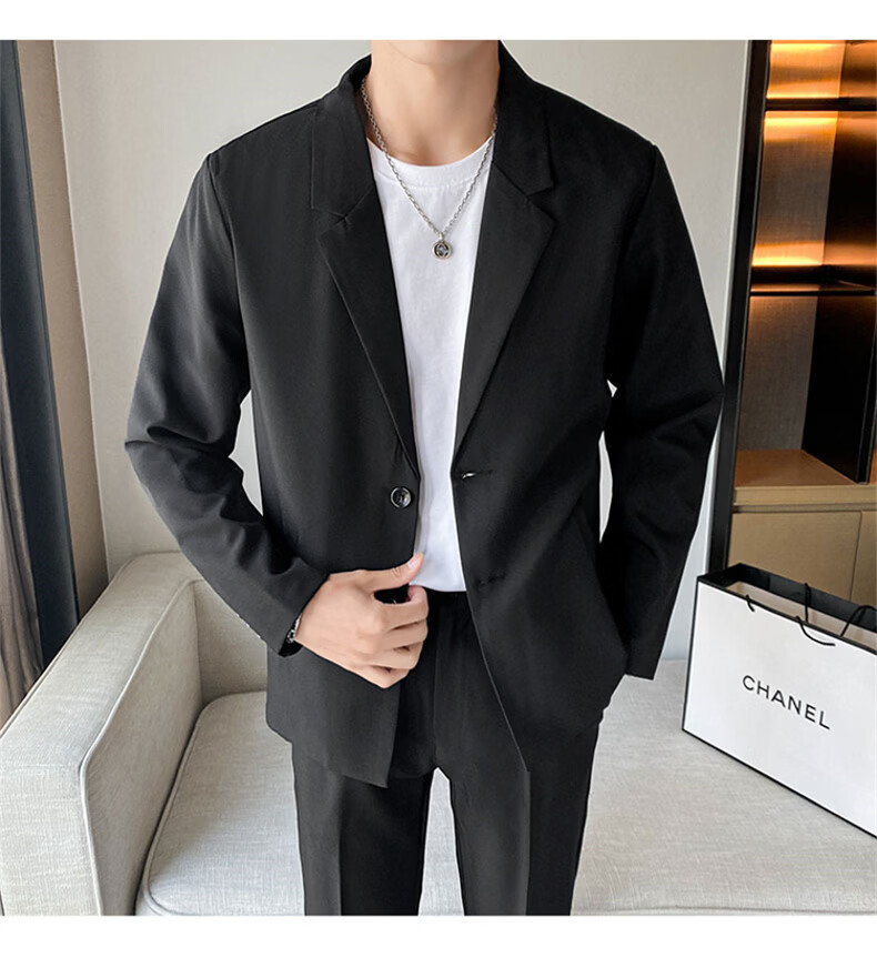 ROMON Men's Summer Breathable Suit Jacket Youth Loose Business Casual Trendy Short Sleeve Blazer Light Gray 3XL 13