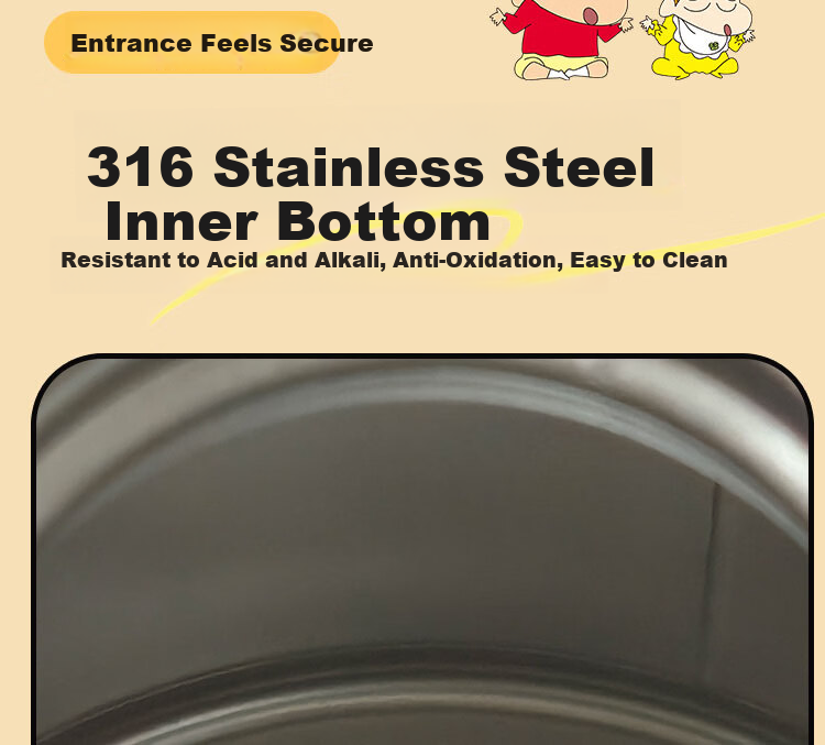 Crayon Shin-chan Kids Insulated Water Bottle Portable 316 Stainless Steel 2026 New Dual Drinking Spout Straw Cup 4