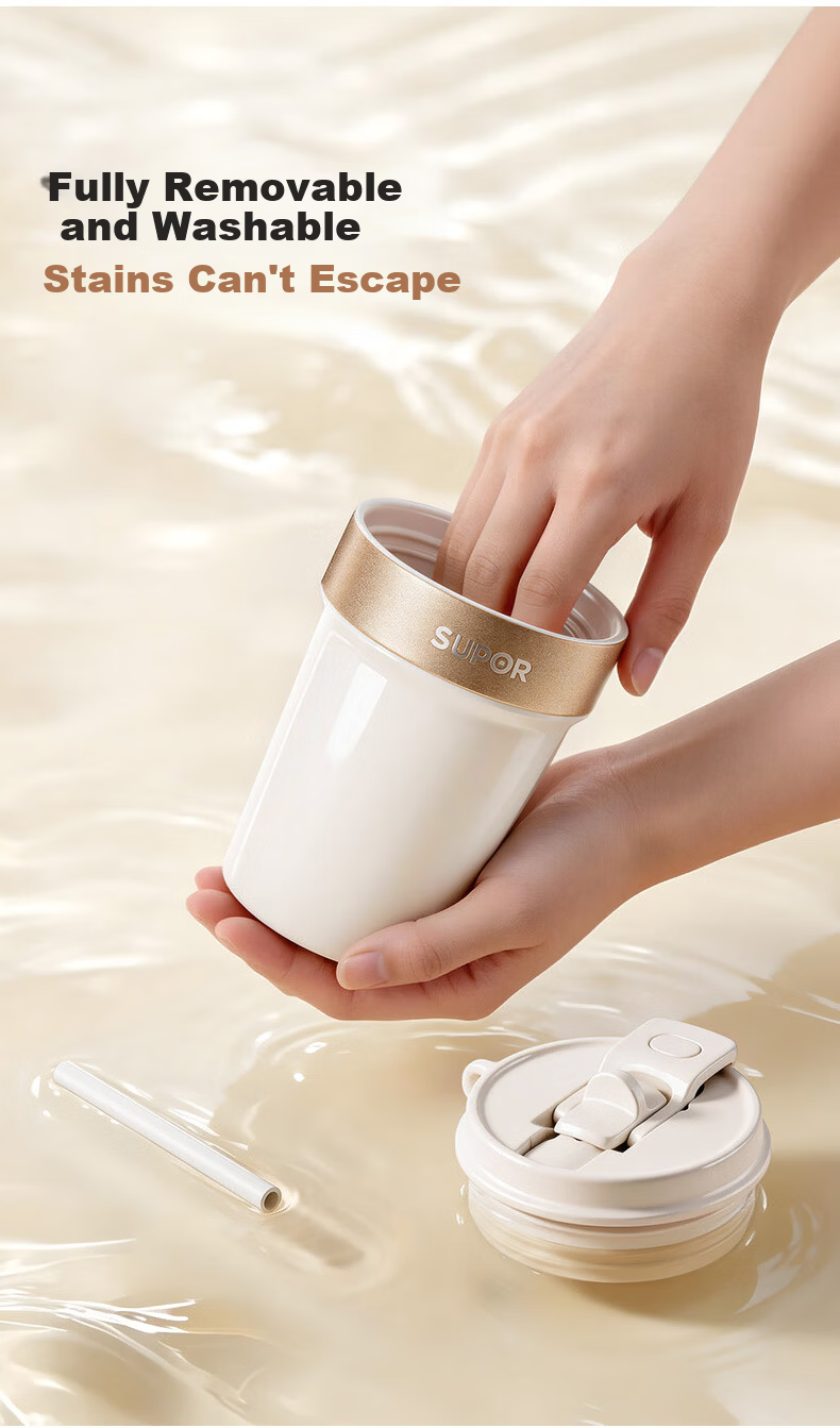 SUPOR Insulated Ceramic Lined Coffee Mug Women's Portable Car Cup High-Value Gift 13