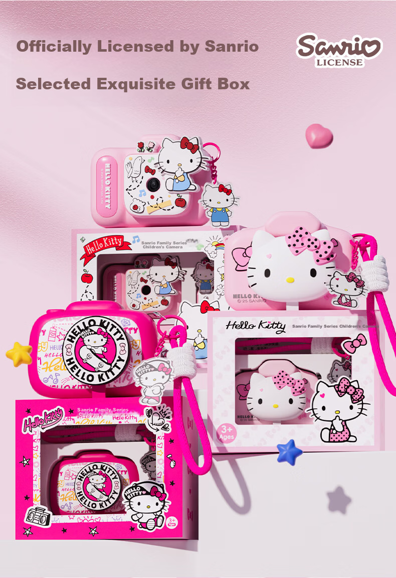 MAQUCC Kids Camera for Photography 6-10 Years Birthday Gift Student Girls 7-14 Years Hello Kitty Toy Practical Party Favor 8-12 3