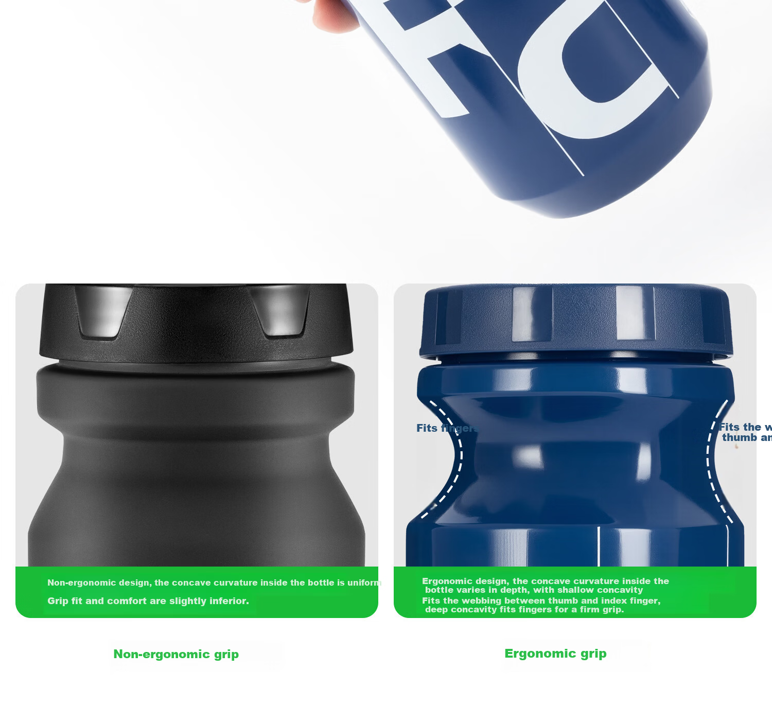 ROCKBROS Bicycle Cycling Water Bottle Unisex Mountain Road Bike Squeeze Outdoor Sports Water Cup Blue 12