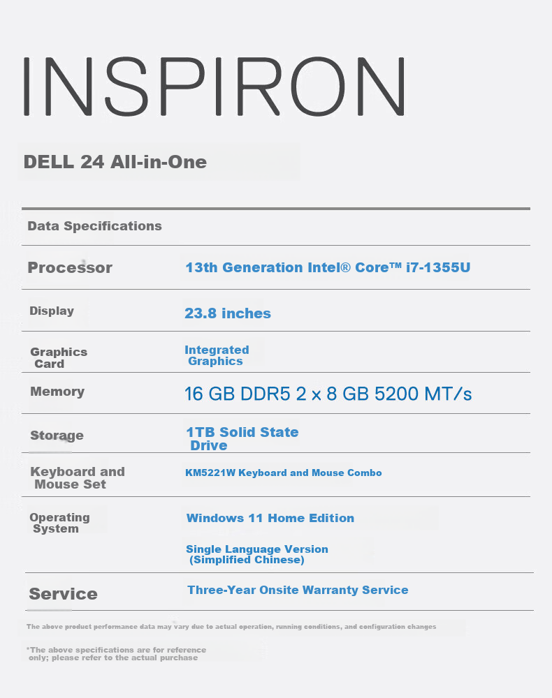 Dell Inspiron New High-End All-in-One Desktop Computer (13th Gen i7-1355U, 16GB RAM, 1TB SSD) Aesthetic White, 23.8" Large Screen, 100Hz, Office and Study Machine 27