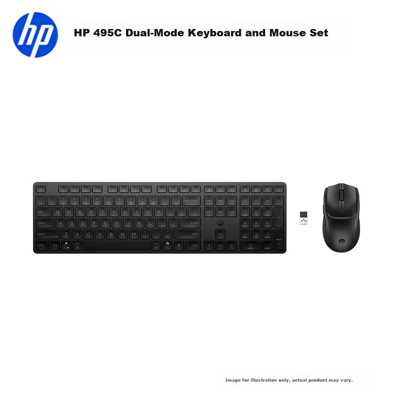 HP Computer Bundle 495C Dual-Mode Keyboard and Mouse Set (Not Sold Separately)