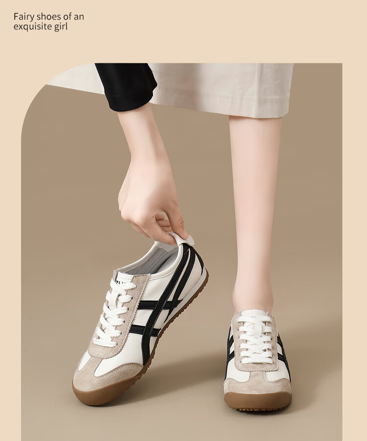 ZHR Dexun Women's Versatile Stylish Casual White Sneakers, Lightweight Flat Sports Shoes for Women, BT102, Beige Silver, Size 40 18
