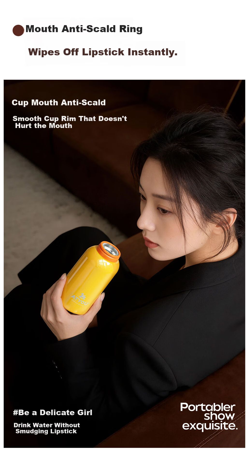 ATYOU Mini Insulated Coffee Cup for Women High-Value Small Portable Pocket Water Bottle Gift 26 New Model 7