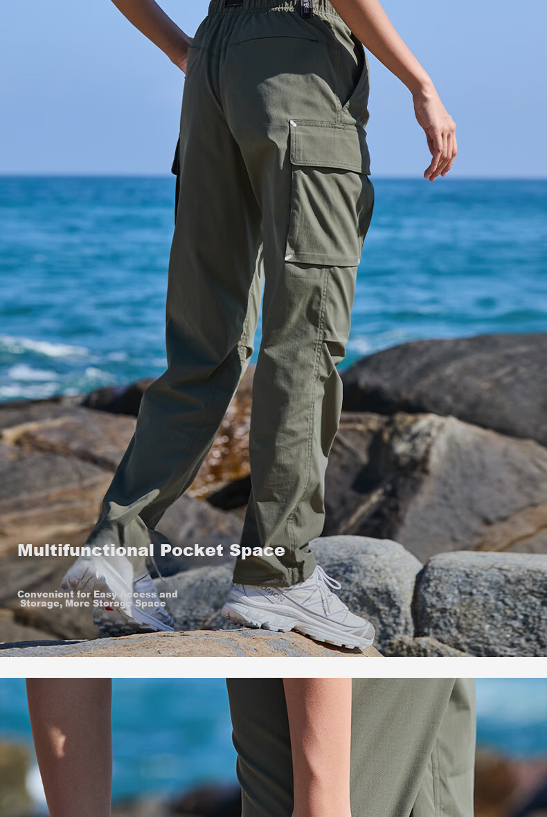 BEIN SPACE Four Seasons Outdoor Breathable Durable Hiking Pants Work Pants Long Pants A032 Night Sky Black (Women's) M 7