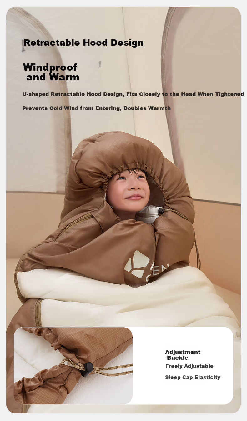 MOBIGARDEN Xiangyun Sleeping Bag 1.4 Outdoor Camping Connectable Single Warm Envelope Sleeping Bag NX25662007 Pine Green 10