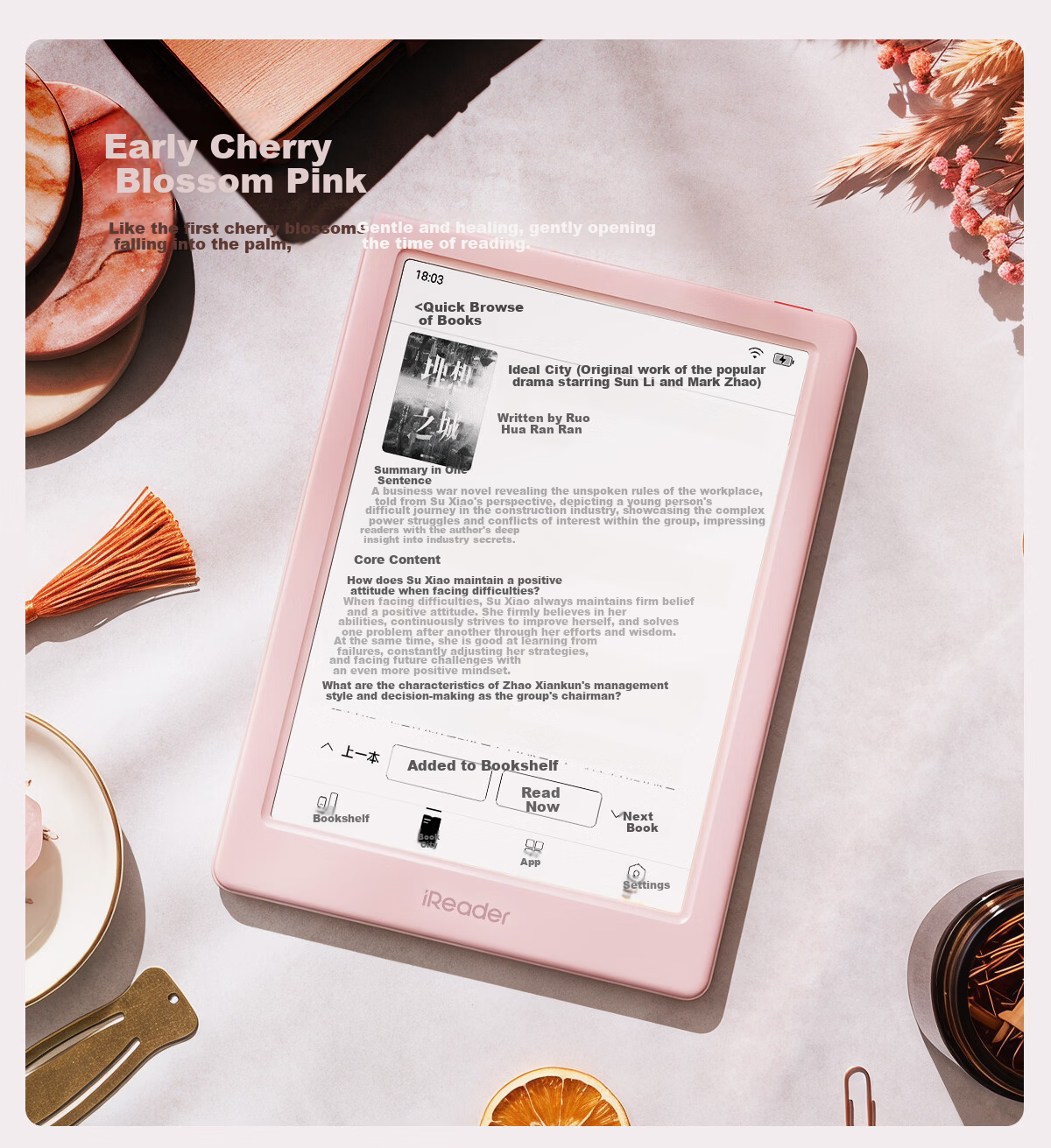 IReader Neo3 Ultra 6-inch E-Reader Smart Reading Device AI E-Ink Screen Early Cherry Blossom Edition 2