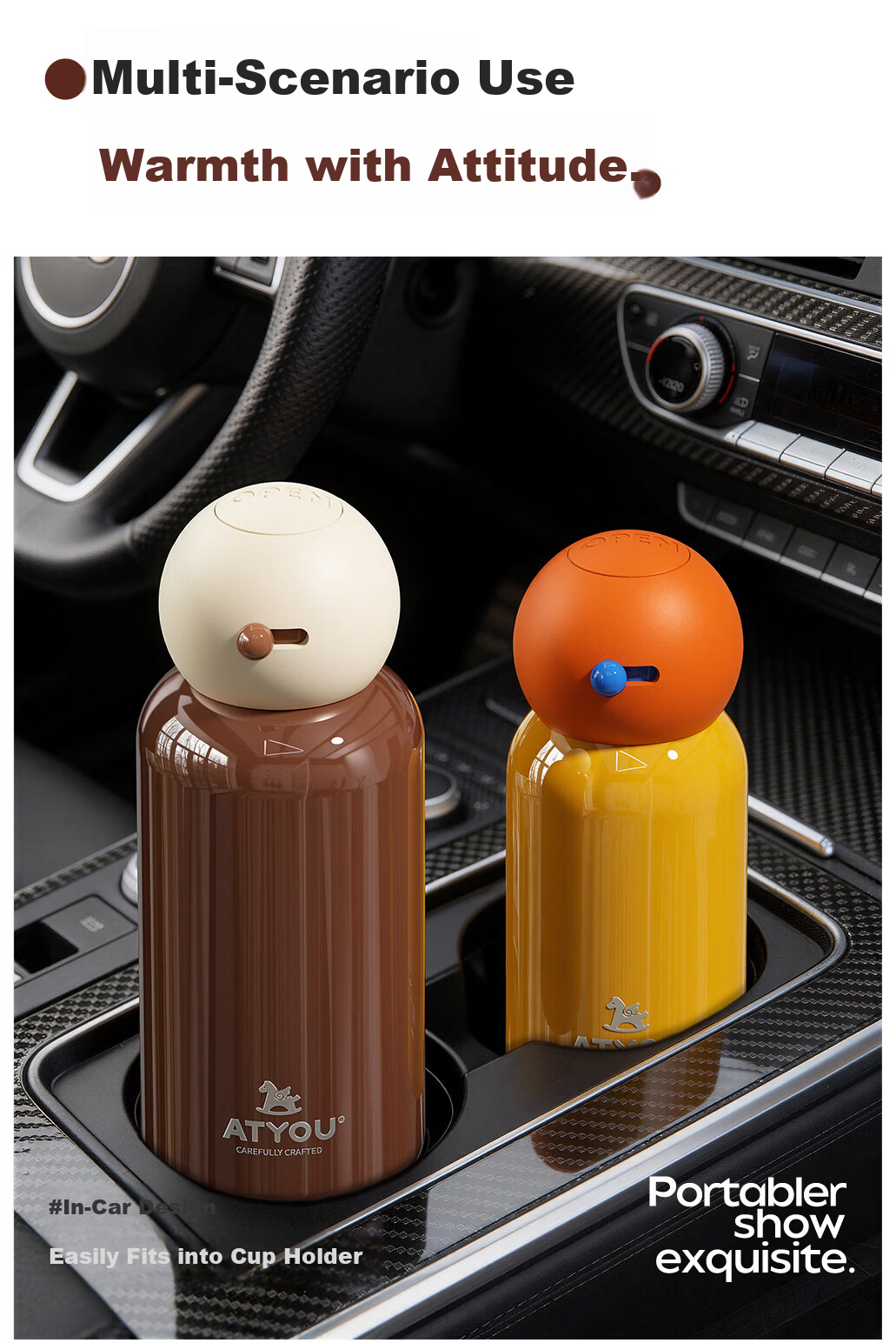 ATYOU Mini Insulated Coffee Cup for Women High-Value Small Portable Pocket Water Bottle Gift 26 New Model 15