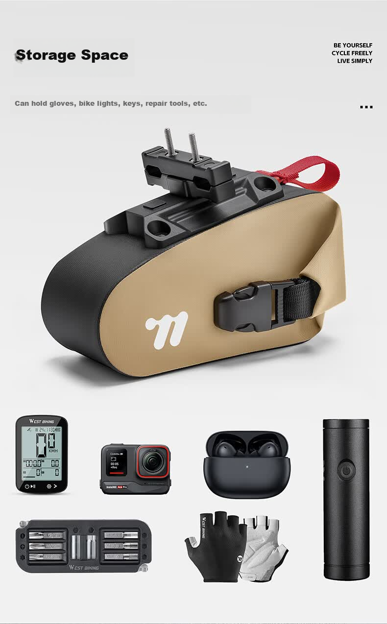 Xiqizhe Bicycle Saddle Bag Magnetic Quick-Release Storage Bag for Mountain and Road Bikes 7