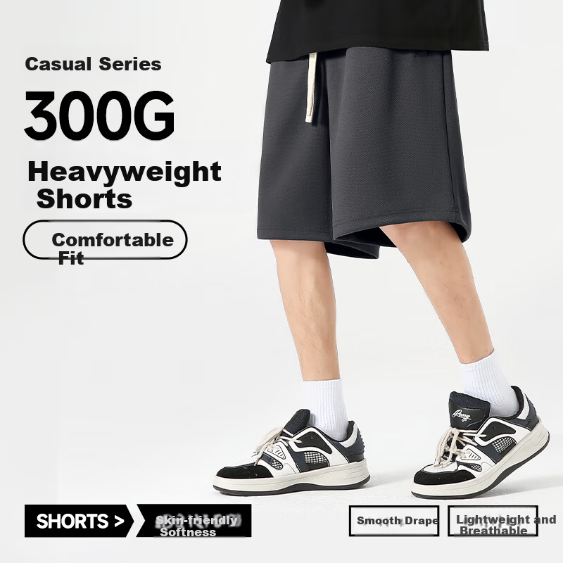 Warrior Men's Shorts Summer 2026 New Casual Loose Running Sports Five-Point Pants Light Gray 3XL