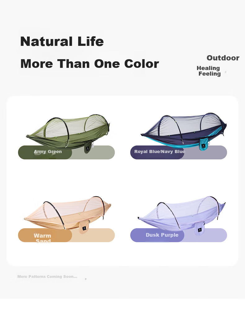CAMEL Outdoor Mosquito-Proof Hammock for Adults Thickened Anti-Tip Hanging Cradle Tent Camping Mosquito Net 174BJ27661 6