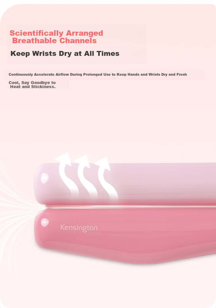 Kensington Ergonomic Gel Anti-Slip Wrist Rest Mouse Pad Pink K62826WW 3