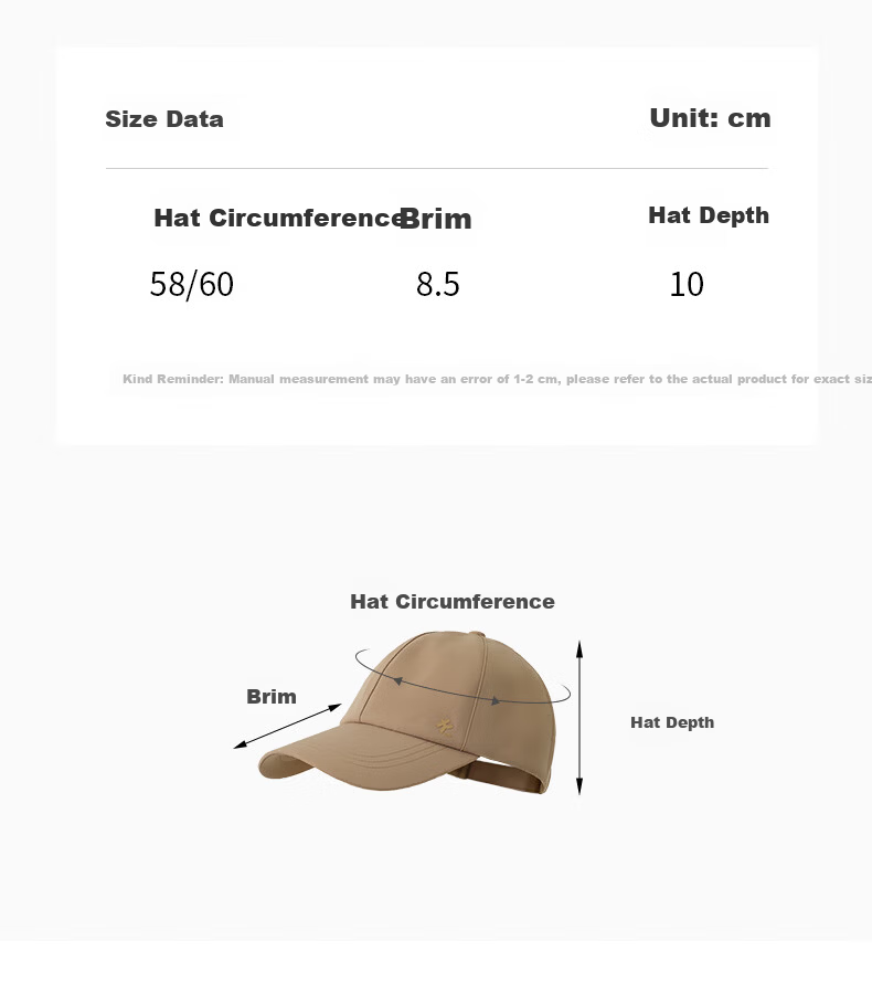 Kenmont Baseball Cap Wide Brim Large Face Slimming Waterproof Duckbill Hat Deepened Sunshade Cap 6157 Couples Style 15