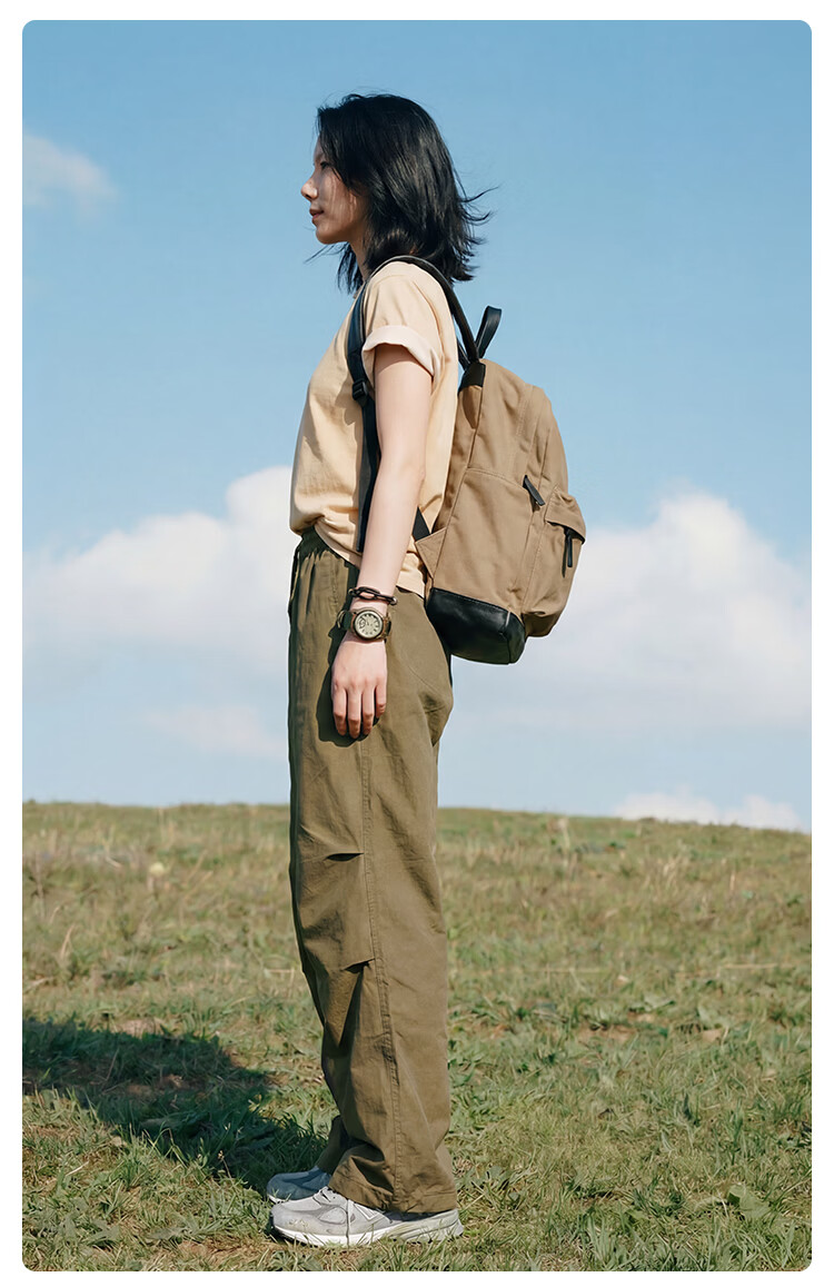 JD Original Casual Pants, Cargo Pants for Women, Loose Wide-Leg Trousers, Outdoor Hiking Climbing Pants, Parachute Pants, Black, L 23