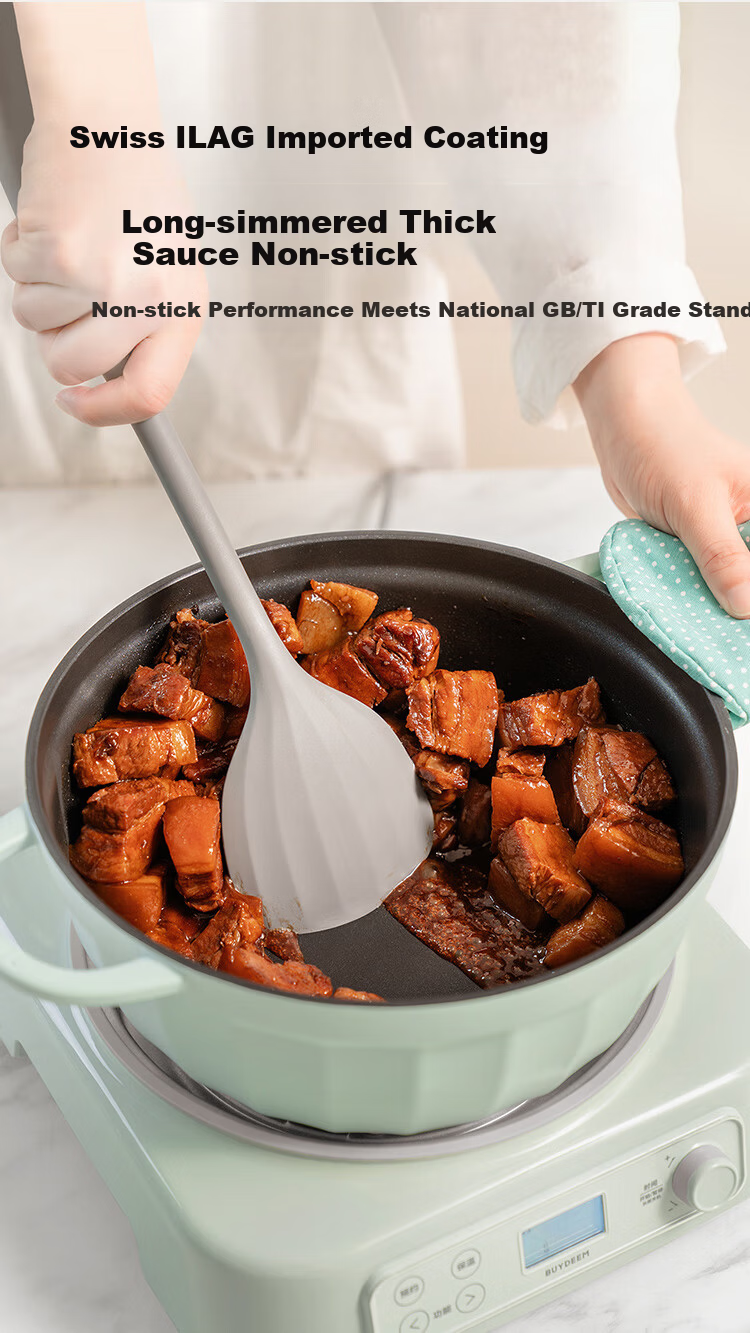Buydeem Non-Stick Soup Pot Multi-Use 26cm Light Cedar Green 6