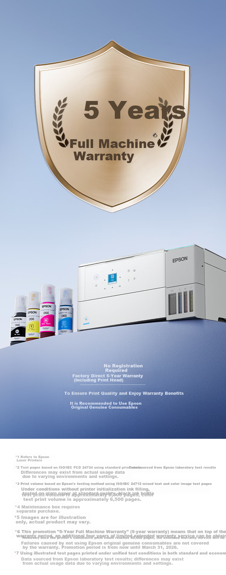 EPSON EcoTank L4366 Color Office Printer with 5-Year Unlimited On-Site Warranty, Duplex Printing/Copying/Scanning, 5G WiFi, Mobile Connectivity 7