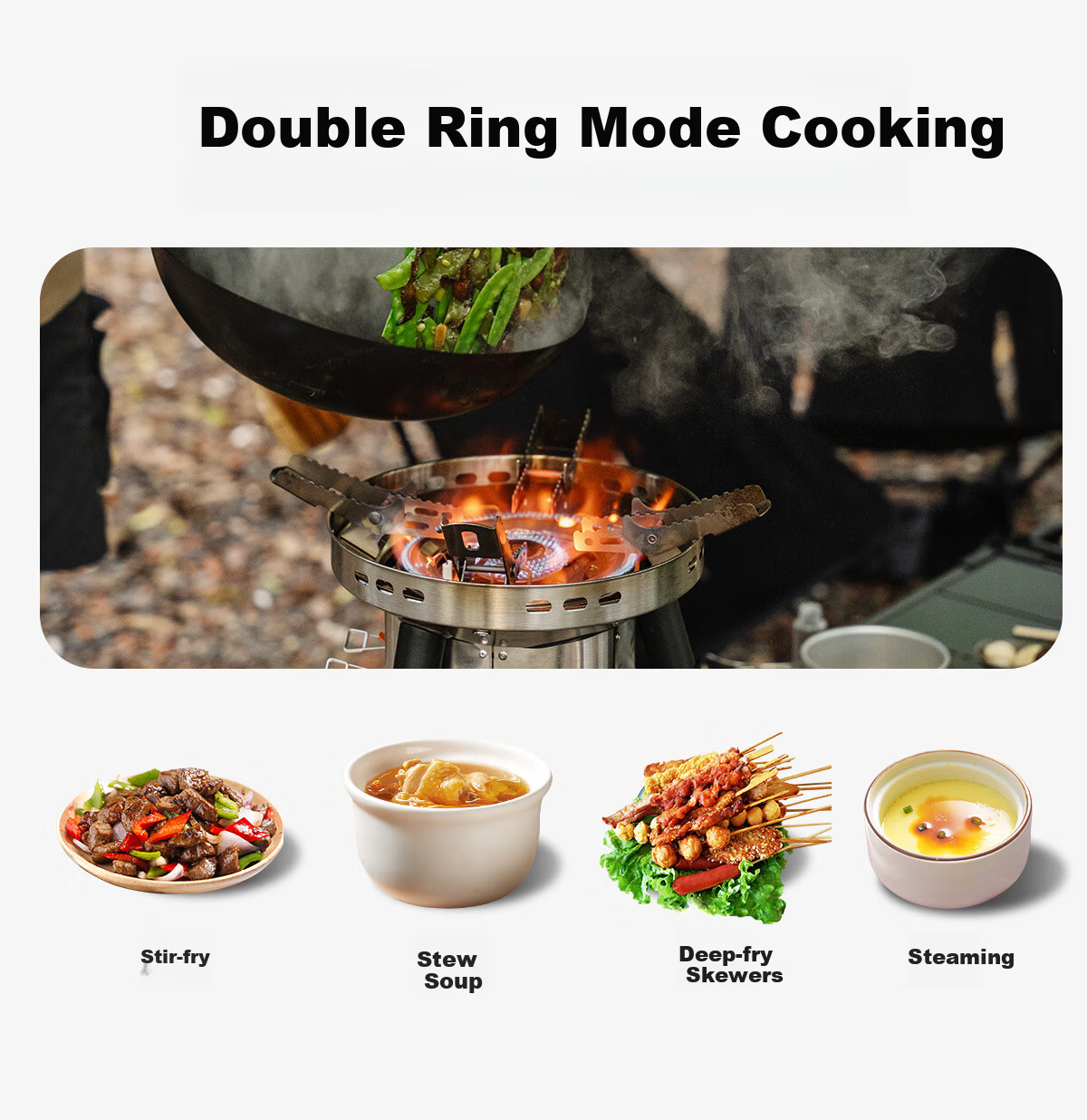 FIRE-MAPLE Qingtian 3 Double-Layer Intense Flame Large Air Stove Set, Outdoor Portable Stir-Fry Cookware, Cartridge Stove, Gas Stove, Camping Equipment 9