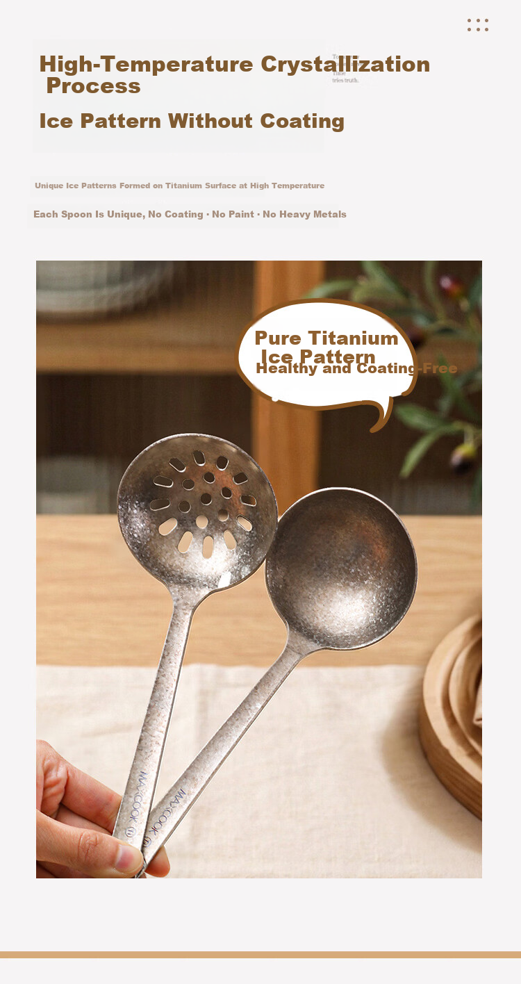 MAXCOOK Pure Titanium Soup Ladle Hot Pot Spoon Porridge Spoon Household Long Handle Hot Pot Soup Ladle MCCU1757 9