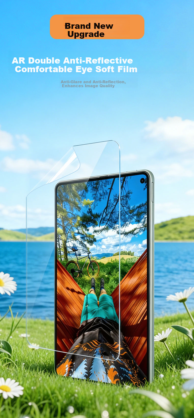 Freeson AR Anti-Glare Screen Protector Film for Huawei MatePad Mini 8.8-inch Full Coverage Soft Film with Anti-Reflection and Installation Comparison Board 2