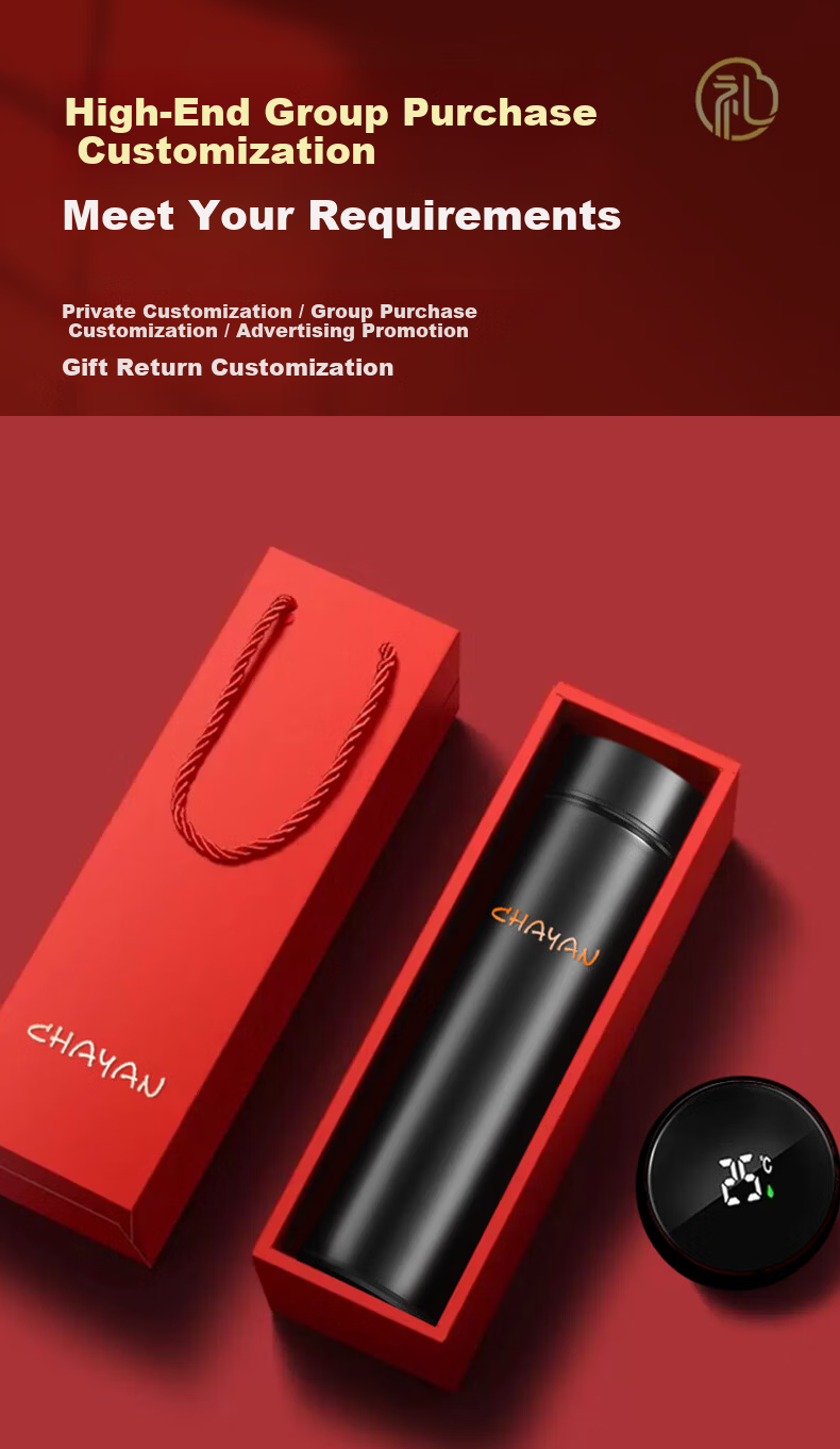 Tea Edge 304 Stainless Steel Smart Temperature Display Insulated Mug Large Capacity Business Tea Water Separation Cup for Office Men and Women 4