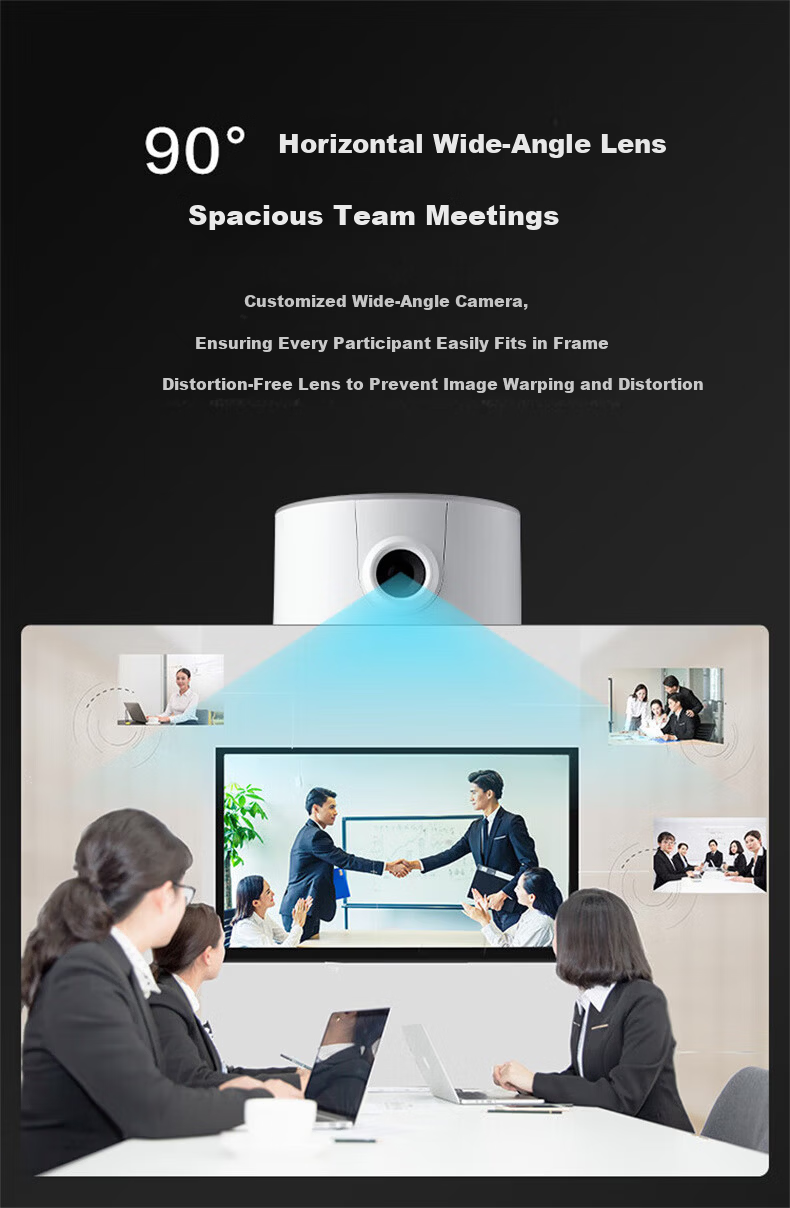 Hamedal C20 All-in-One Audio and Video Conference Camera with Omnidirectional Microphone, HD Wide-Angle Office Meeting Pickup Speaker, Amplified Microphone Speaker System Device 9