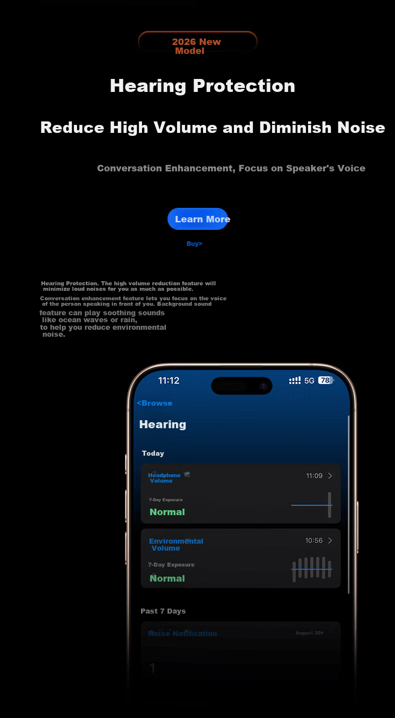 AKONIA Top Edition New Model Noise Cancelling Pro2 Wireless Bluetooth Earphones Compatible with Apple 2026 New In-Ear ANC Active Noise Cancelling Jinbang Huaqiangbei Earphones iPhone 17 4