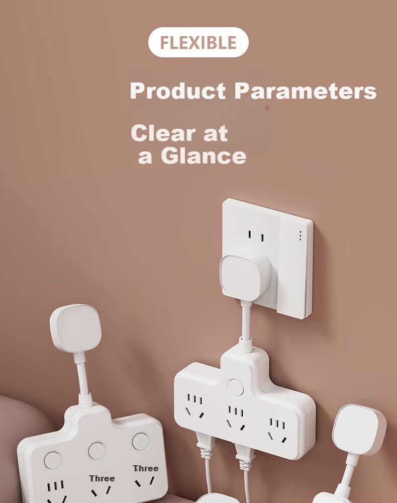International Electric 86-Type Wireless Socket Converter Home Multi-Port One-to-Many Ultra-Thin Multifunctional Extension Socket Panel Power Strip One-to-Four with One-Key Master Control 17