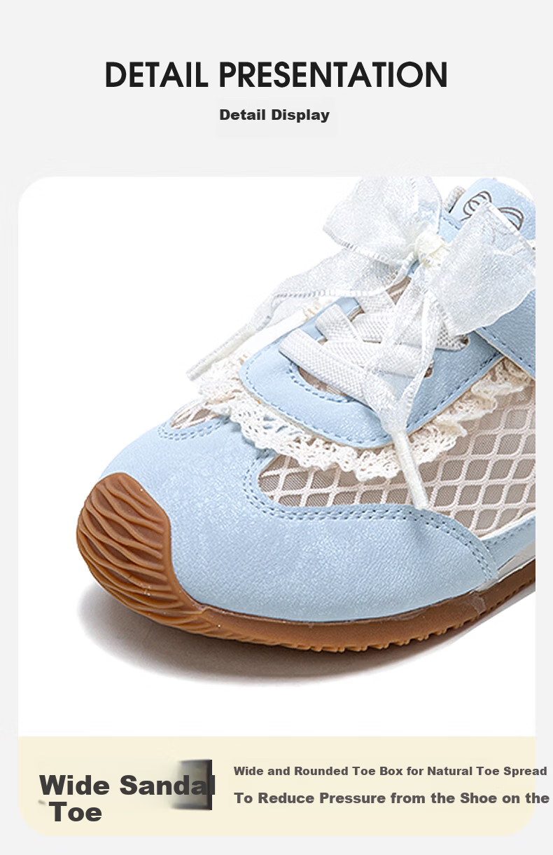 Fulomi Girls' Sports Shoes Summer New Mesh Breathable Casual Shoes Soft Sole Lightweight German Training Shoes Light Blue Size 27 6