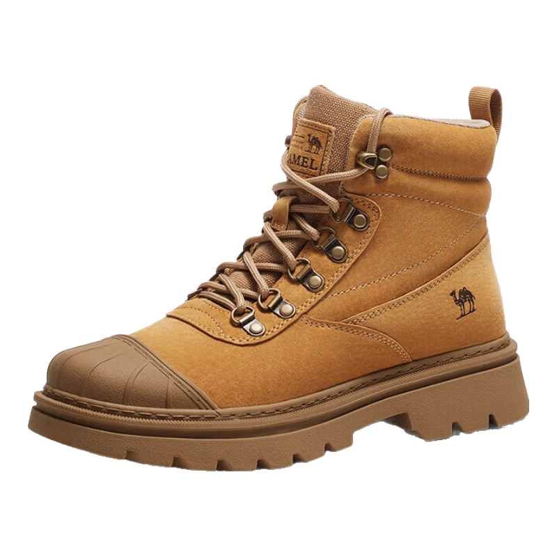 CAMEL Yellow Boots, Martin Boots for Men And Women, Outdoor Casual Work Shoes, High-Top Thick-Soled Versatile Footwear