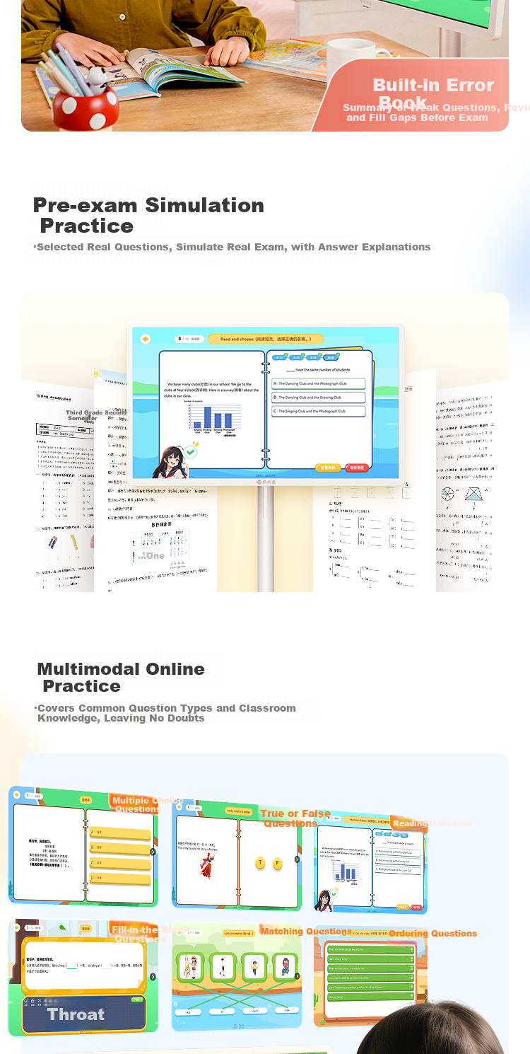 NanoBox Learning Machine Bestie Edition Educational Version Portable AI Smart 27-inch Large Eye-protection Tablet Online Class Screen New Curriculum Resources Dual System 8+256GB with AI Remote Contro 10
