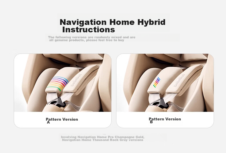 Bebebus New National Standard Navigator Children's Safety Seat 0-8 Years Car Baby Chair i-Size Voice Ventilation Champagne Gold 2