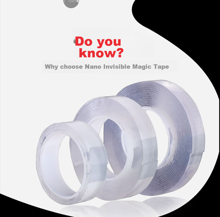 Quatrefoil Nano Invisible Magic Tape Strong Double-Sided Adhesive 3*500cm 3