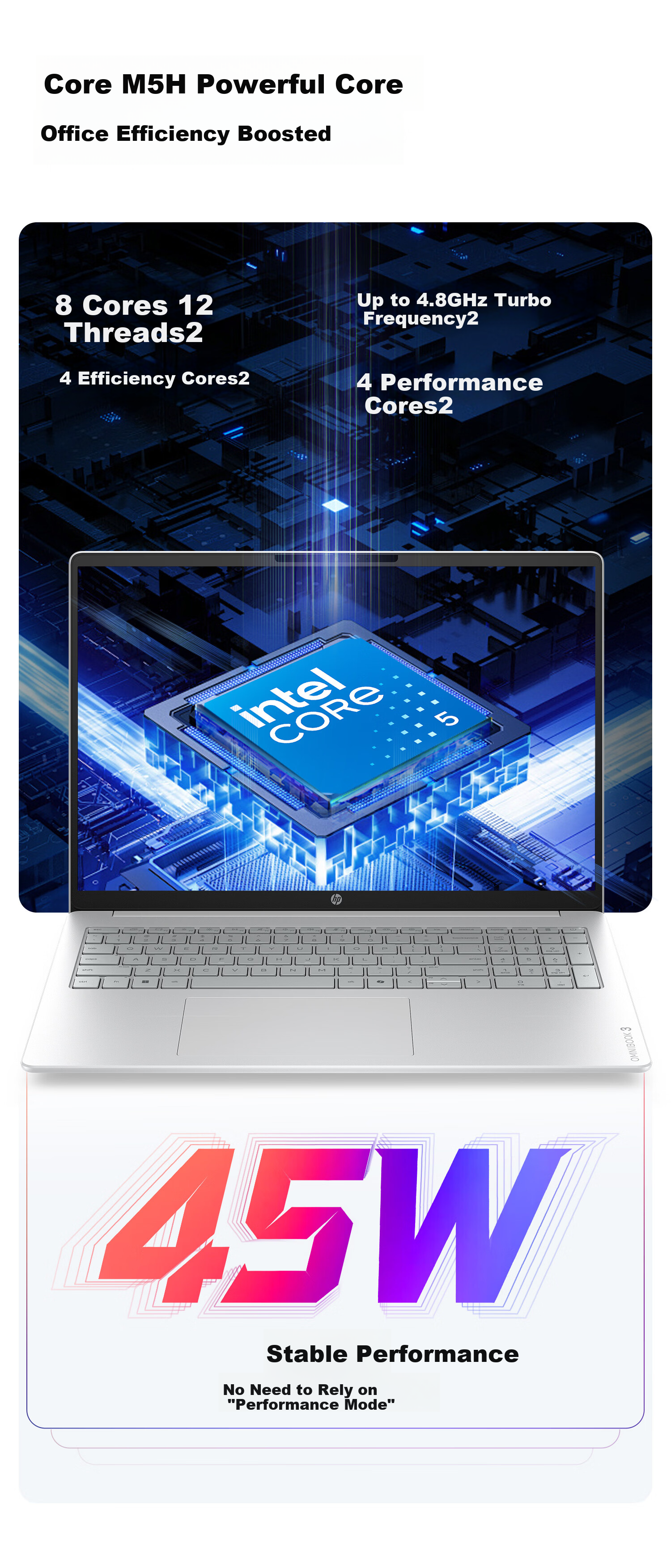 HP StarBook 16 2026 16-inch Lightweight Laptop (Core i5 210H, 24GB RAM, 1TB SSD, 100% sRGB, AI) Silver [National Subsidy] 3