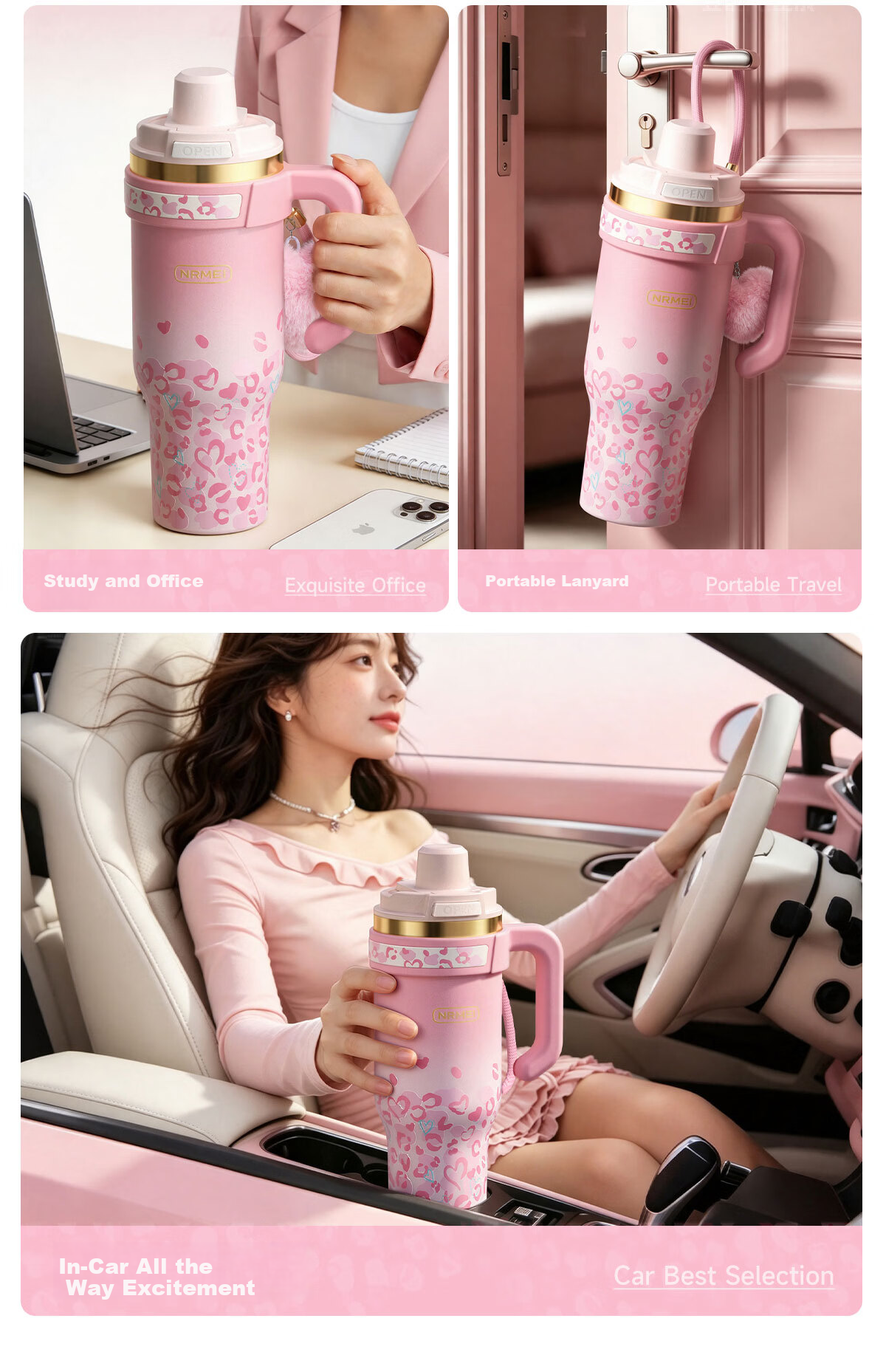 NRMEi Insulated Large Capacity Ice Tumbler 520ml Gift for Girlfriend Couples High-Value Birthday Present 19