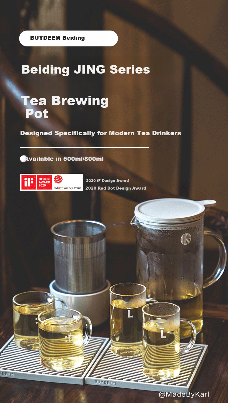 Buydeem Glass Tea Pot Large Capacity 800ml for Office and Home 1