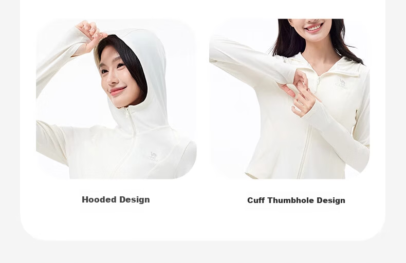 CAMEL Women's Slim Fit Outdoor Sun Protection Jacket Ice Cool Quick-Dry Original Yarn Sunproof Coat A25BAVV106 8