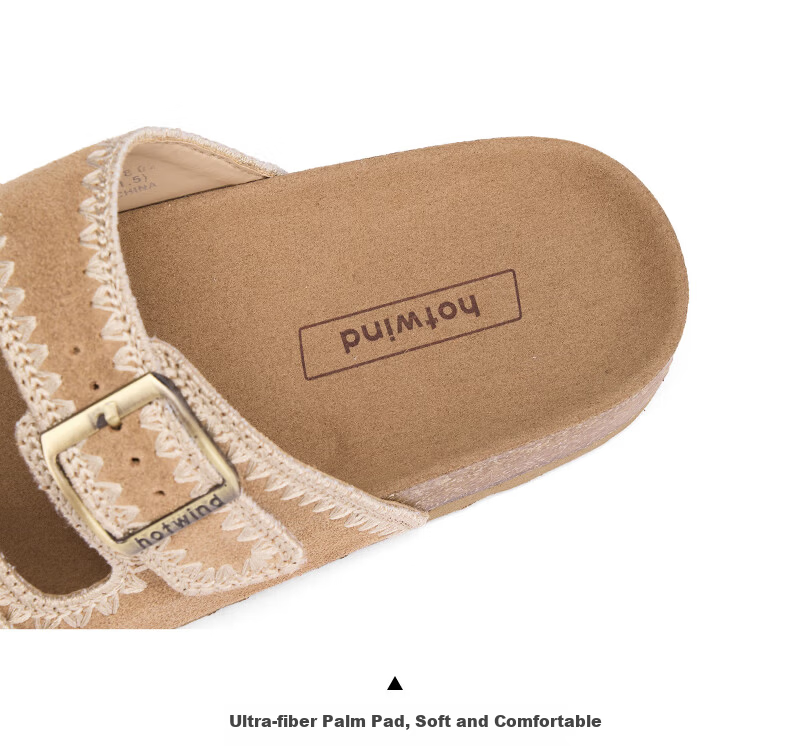 Hotwind Women's Birkenstock Style Summer New Flat Casual Outdoor Lightweight Cork Sandals 22