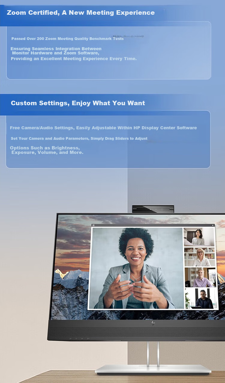 HP E27m G4 27-inch 2K Monitor with IPS Video Conference Camera, Speakers, Microphone, Daisy Chain Support, Nationwide Warranty 2