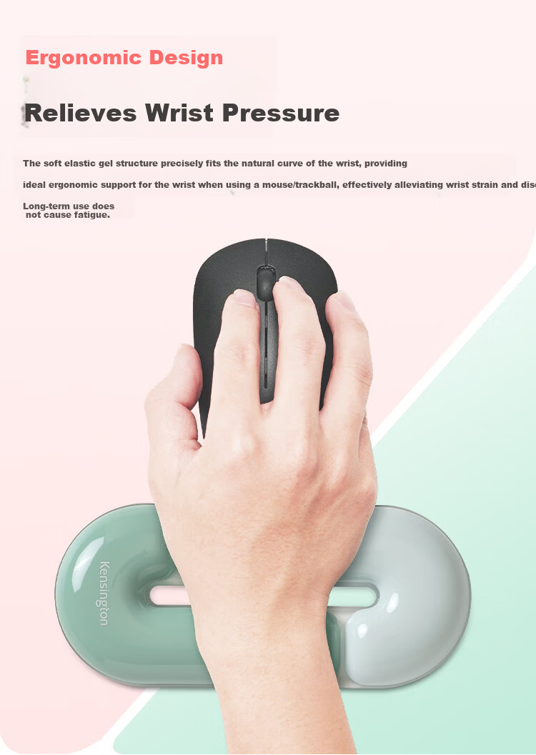 Kensington Ergonomic Gel Anti-Slip Wrist Rest Mouse Pad Pink K62826WW 2