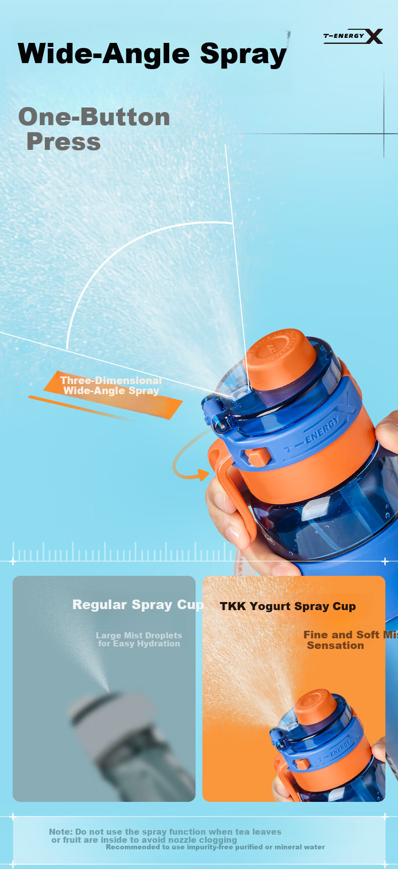 TKK Spray Water Bottle for Children School Use 6-12 Years Old Primary and Secondary Students Sports Water Bottle Unisex Tritan Cup Summer 3