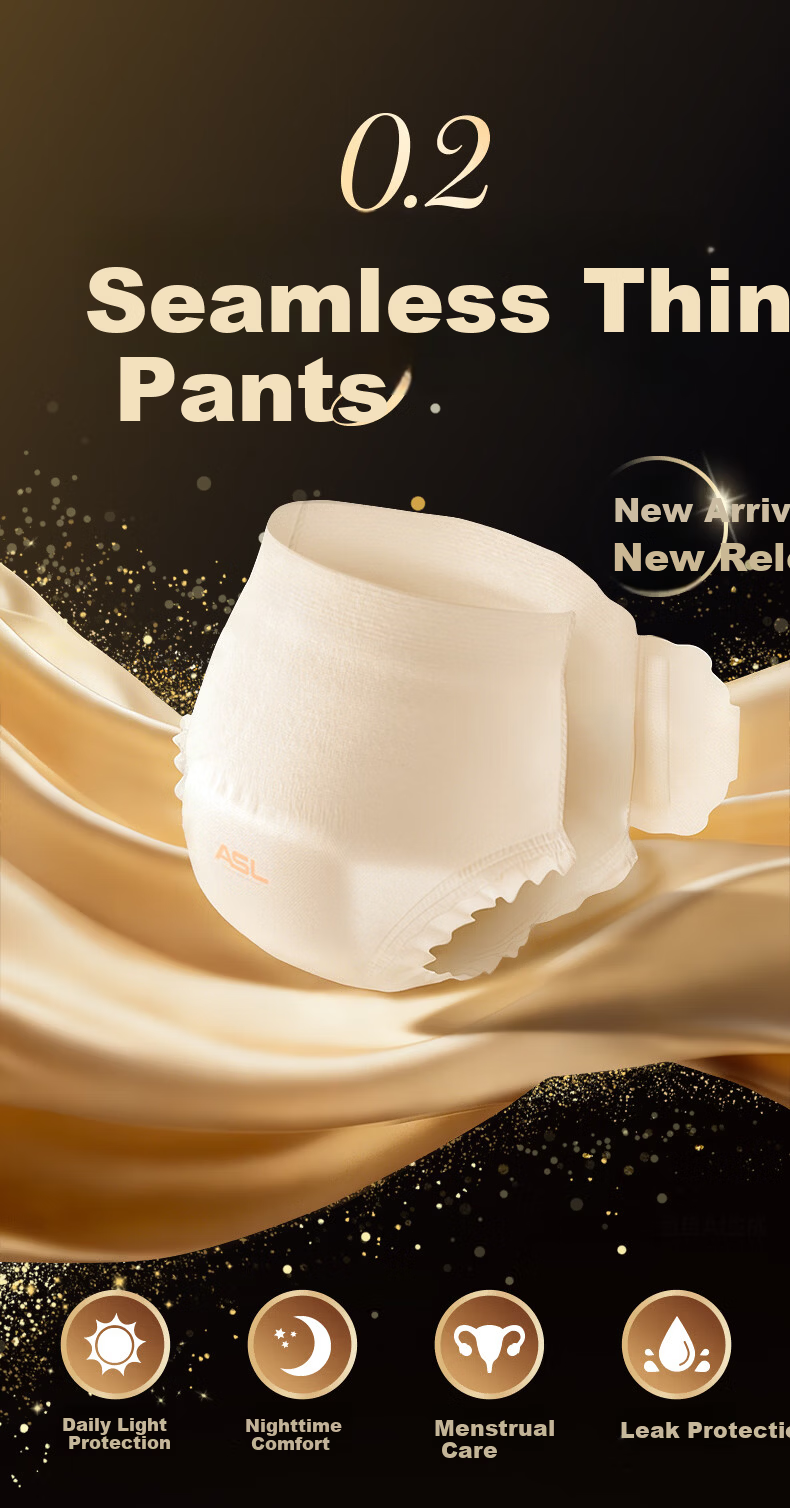 Aishule Ultra-Thin Close-Fitting Adult Pull-Up Diapers L10 Pieces Deodorizing Antibacterial Seamless Lightweight Underwear-Style Diapers 1