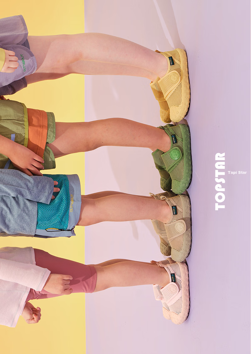 TOPSTAR 2026 Summer New Kids Sandals Girls Indoor Kindergarten Soft Sole Canvas Shoes Boys Green Size 24 10
