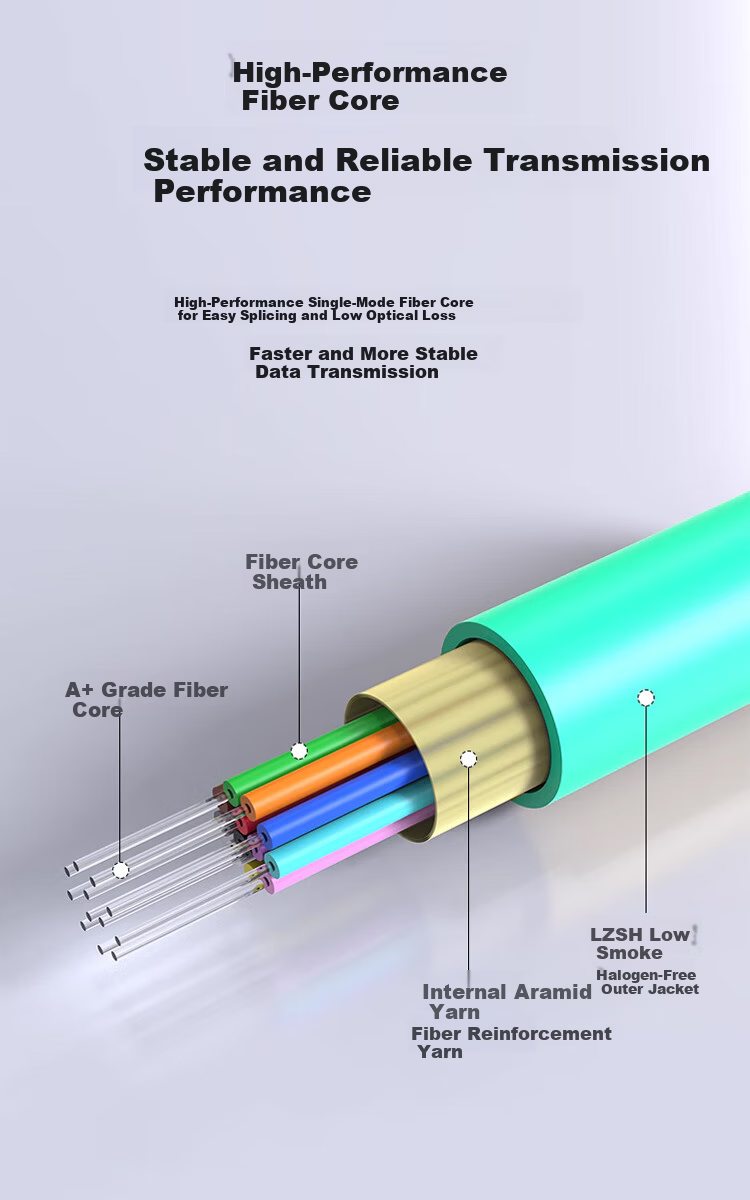 BYNET Telecom Grade OM3 Multimode Fiber Optic Patch Cord 12-Core LC Ribbon Fiber Optic Pigtail ODF Unit Fiber 1.2m BYN-LC12-OM3 3