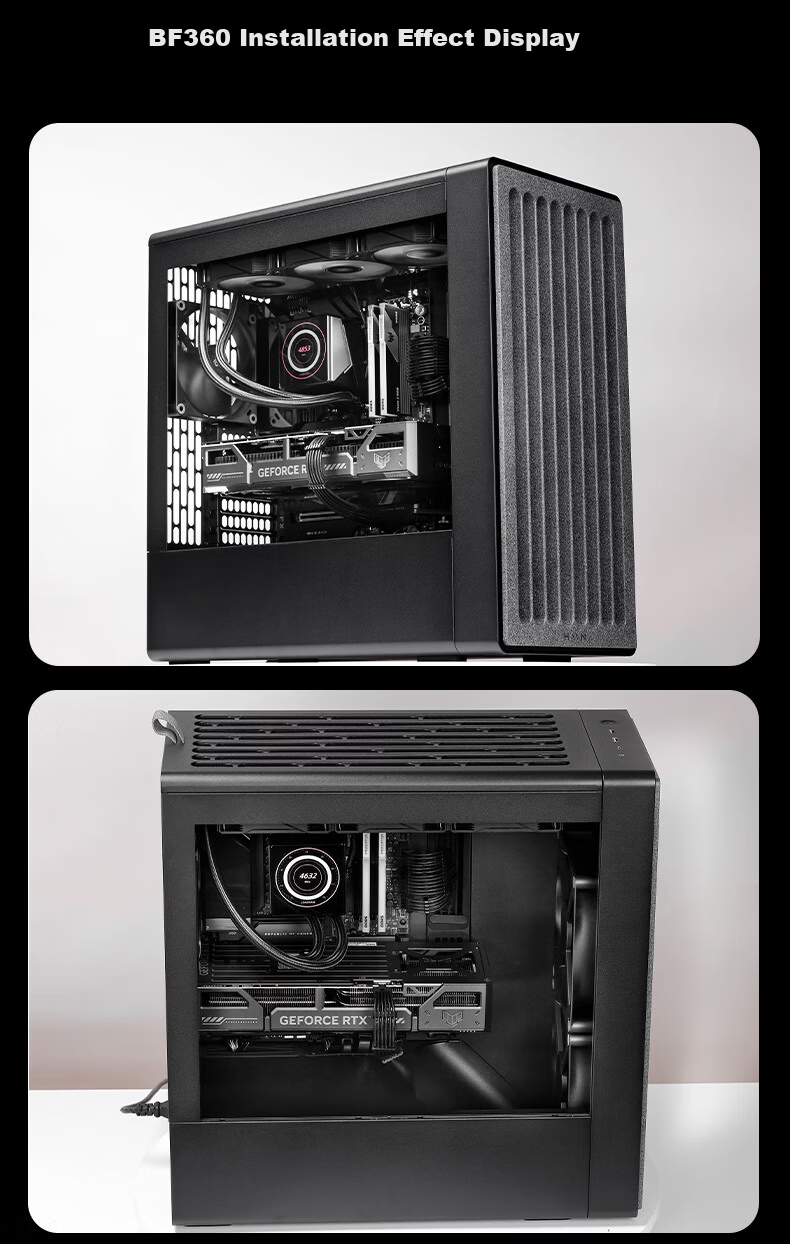 HAVN H18 Black Matte PC Case Cooling Fan High Airflow FDB Bearing PWM Speed Control Small 4-Pin Multi-Fan Daisy Chain 4