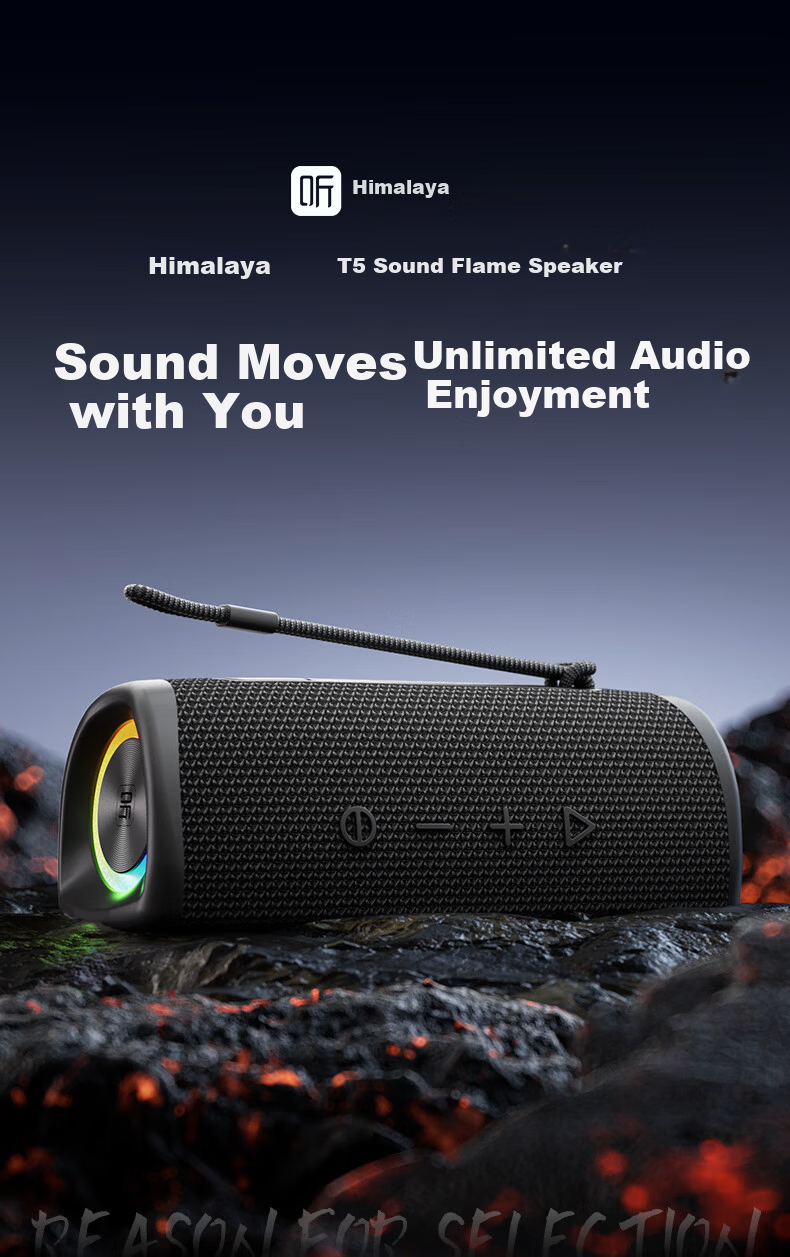 Himalaya Good Voice Shengyan T5 Smart Bluetooth Speaker Portable Computer Home Desktop PC Audio Gaming Mini Player JBL Lava Red with Annual Membership 1