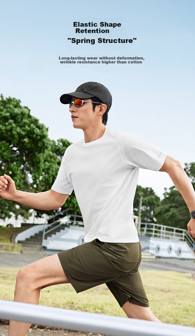Kolumb Short Sleeve T-Shirt Summer Moisture-Wicking Quick-Dry Cloud-Feel Sorona Sun Protection Outdoor Half Sleeve Stardust Blue L(175) 7