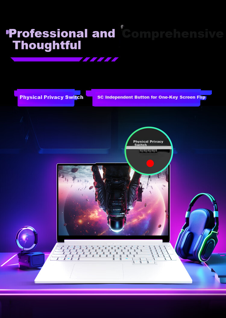 MECHREVO Aurora X Trend Edition Gaming Laptop (Intel Core C7-245HX, 16GB RAM, 1TB SSD, RTX 5070, 2.5K Display, 300Hz, White) 10