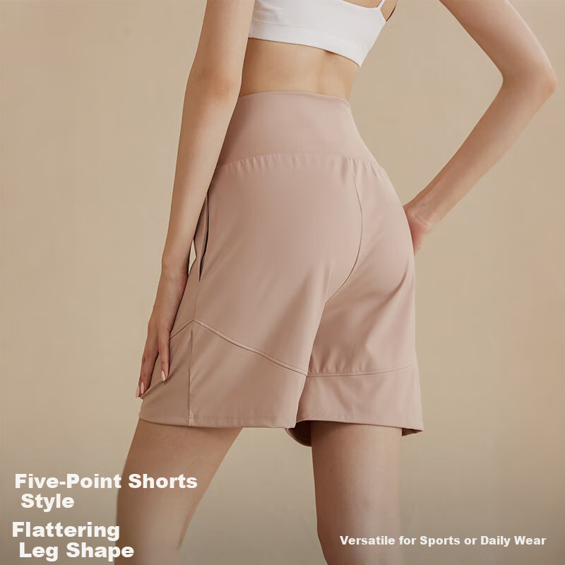 Women's High-Waist Slimming Loose Fit Five-Point Sports Shorts for Pilates Running Fitness Yoga Quick-Dry Summer Training Wear