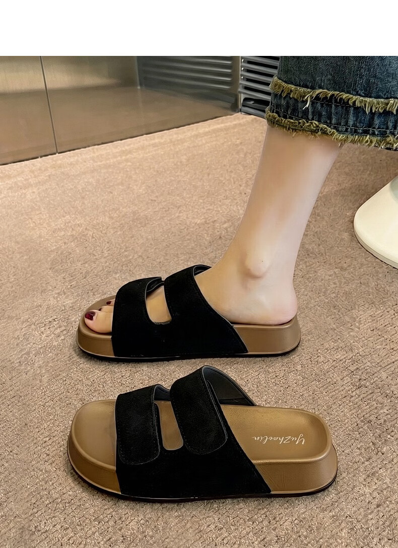 YUZHAOLIN Women's Birkenstock Style Summer Fashion Fairy Casual Thick Sole Slide Sandals 11